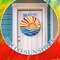 Summer Decor Wreaths for Front Door Hello Sunshine Summer Door Hanger Rustic Wooden Sign Hanger for Pool Farmhouse Porch Home Spring Wall Decorations